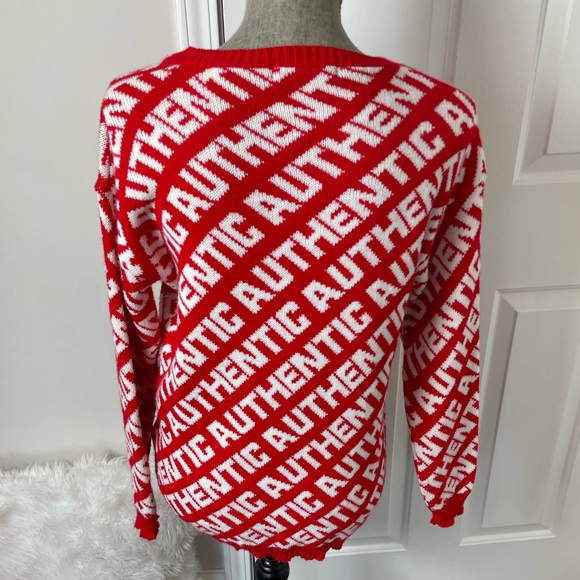 Asos Women's NEW Authentic Red Long Sleeve Crewneck Sweater Size Small - Picture 10 of 11